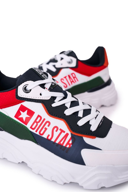 Pánské Sportovní Obuv Memory Foam Big Star HH174208 Bílé-Tmavě Modré