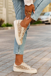 Nízké dámské tenisky s leopardím potiskem Lee Cooper LCW-25-02-3330L béžové