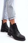 Dámské klasické botky na plochém podpatku černé Ballisa