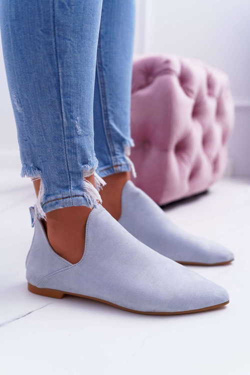 Dámské Kotníkové Boty Lu Boo s Výřezy Zip Modré Chelsea