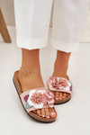 Dámske Sandále S Kvetmi Na Korkovej Platforme Rúžové Zinrosa