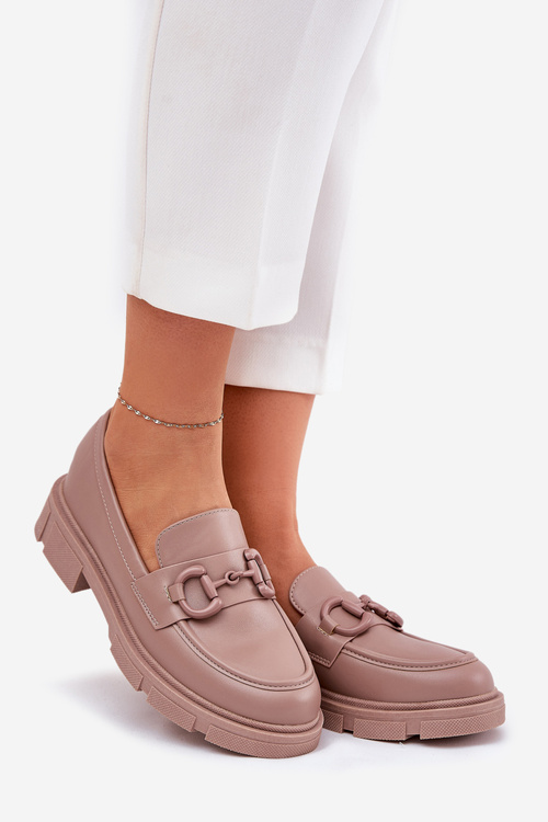 Dámske Mokasíny Eko Koža S Ozdobným Detalom Khaki Seftass