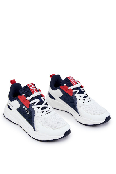 Pánské sportovní boty Sneakers Big Star JJ174399 Bílá a tmavě modrá