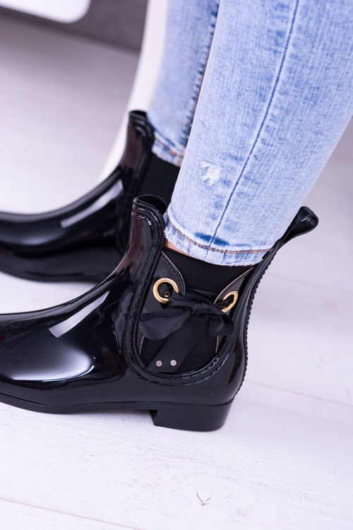 Černá dámská Lakované galoše Jodhpur boty Someday