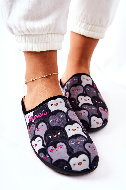 Žabky Befado Tučňáci 155D202 Černá