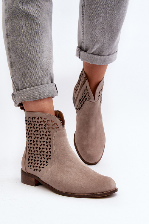 Zazoo 2791 Semišové Prodyšné Botky Béžové