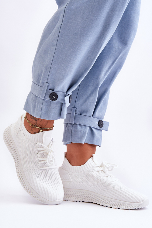 Dámské sportovní materiálové boty bílé Zauna