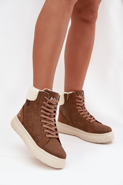 Dámské zimní boty s kožíškem Lee Cooper LCJ-25-01-3735 hnědé