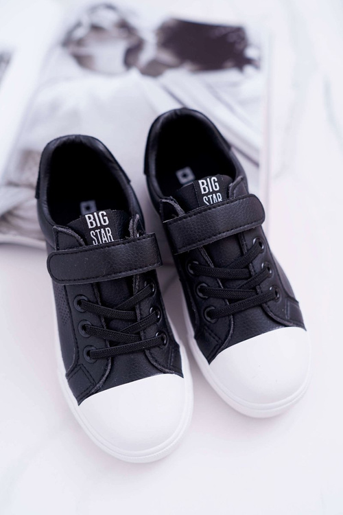 Big Star DD374108 Čierne tenisky suchého zipsu