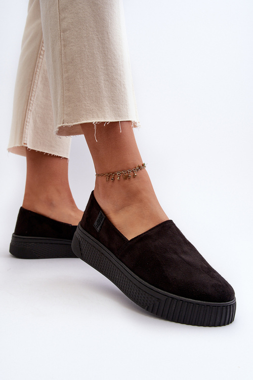 Dámske tenisky na platforme NN276010 Memory Foam System Čierne