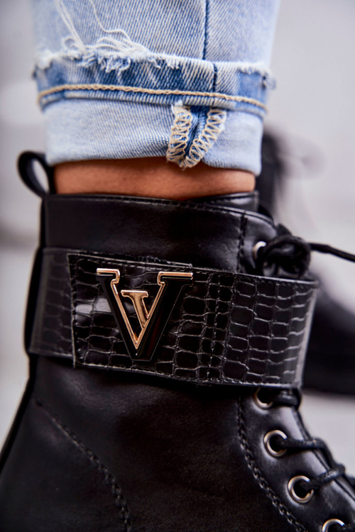 Kožené Holínky S Oteplením Černe Ramsey