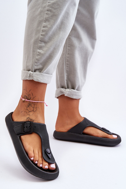 Dámské Pěnové Japonky Černé Apolla