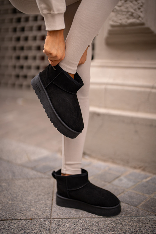 Nízke Snehové Topánky Na Platforme Big Star OO274A099 Čierne