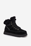 Dámske Zimné Topánky Z Semišu Na Platforme S Kožušinou Big Star SS274369 Čierne
