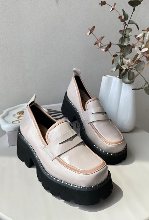 Dámské kožené mokasíny D&A MR870-32 béžové