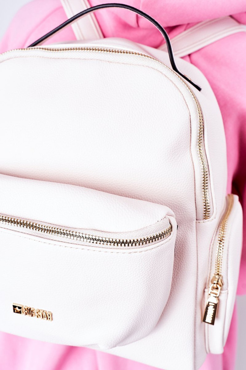 Kožený Batoh / Ledvinka 2v1 Big Star HH574060 Béžový