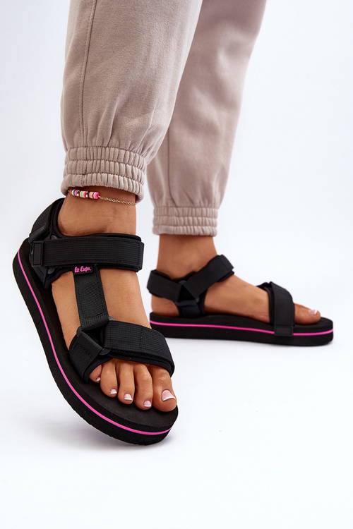 Dámske sandále na platforme Lee Cooper LCW-24-05-2751L Čierne