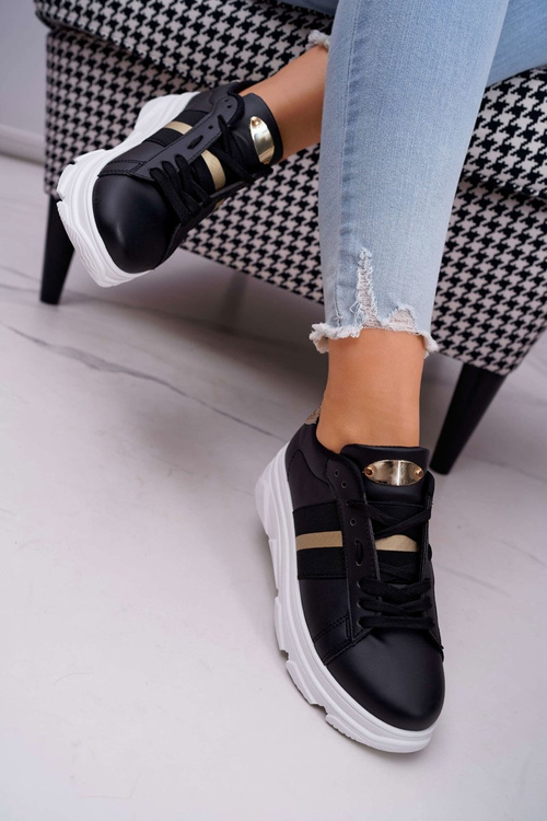 Dámská Sportovní Obuv se silnou Podrážkou černé Marche