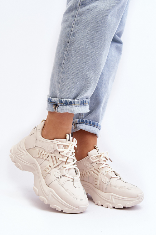 Dámské Sportovní Boty Masivní Bežové Toderus