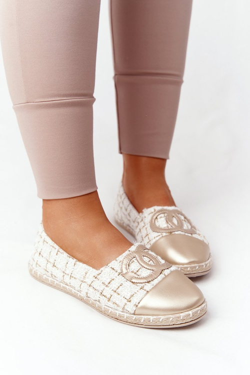 Elegantné ženské espadrilles zlato Be My Love