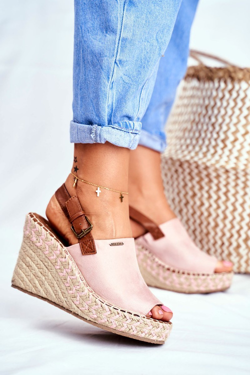 Dámské Sandály Na Klínu Big Star růžové FF274984