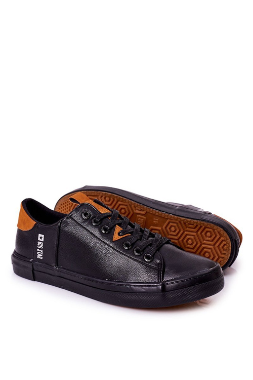 Pánské Kožené Tenisky Big Star GG174026 Černé