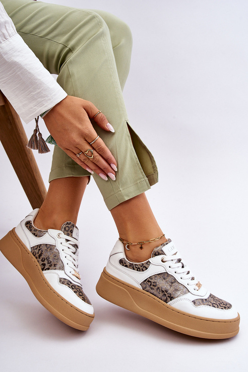 Dámská pohodlná sportovní obuv GOE LL2N4052 Bílo-béžová