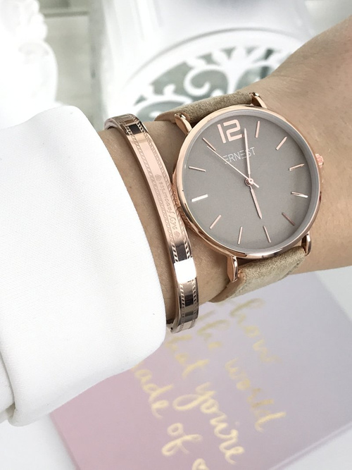 Dámske hodinky Ernest Manon Suede Olive Olive