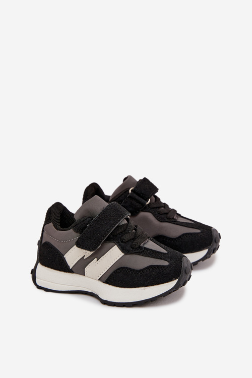 Dětské sportovní boty na suchý zip černé Miranda