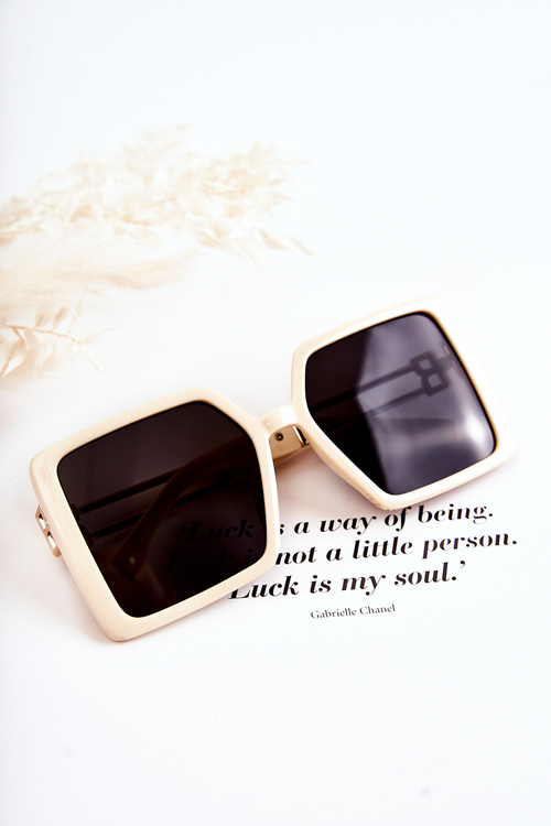 Čtvercové sluneční brýle V130042 Světle béžová