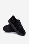 Pánske Sneakers Na Platforme Zamszové Big Star OO174012 Čierne