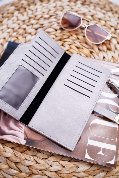 Dámská Peněženka Velká Klasická Šedá AD-64