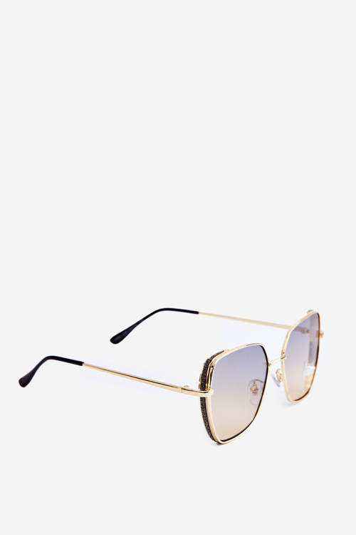 Dámske slnečné okuliare s brokátovými vložkami UV400 zlaté