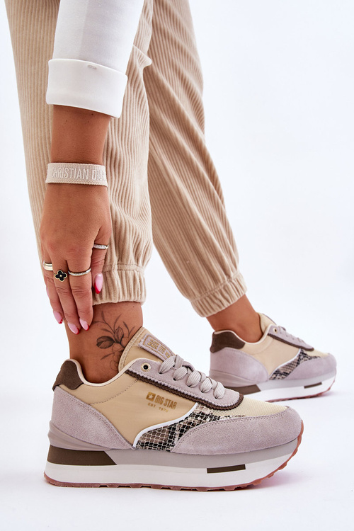 Módní tenisky Memory Foam System Big Star LL274364 Béžové