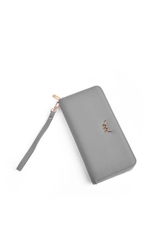 Haileyho veľké portfólio pre šedý zips