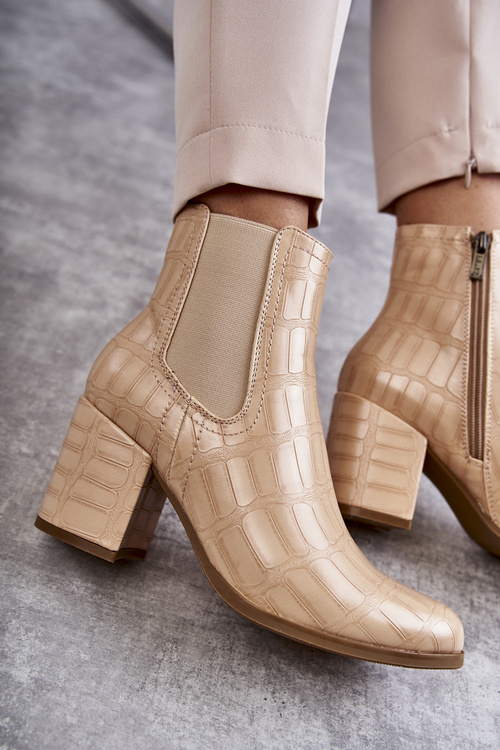 Hadí kožené kozačky La.Fi 260038BE-XC Béžove