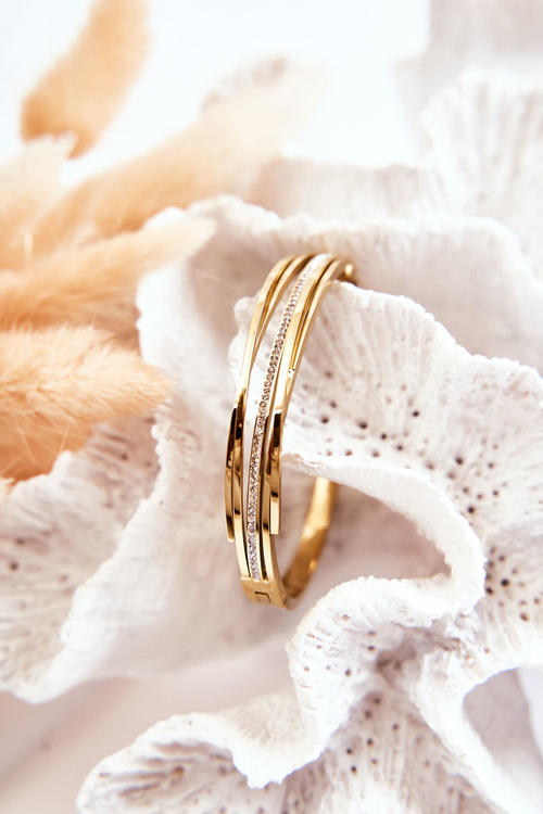 Dámský Náramek z nerezové oceli se Zirkony zlato Myrens