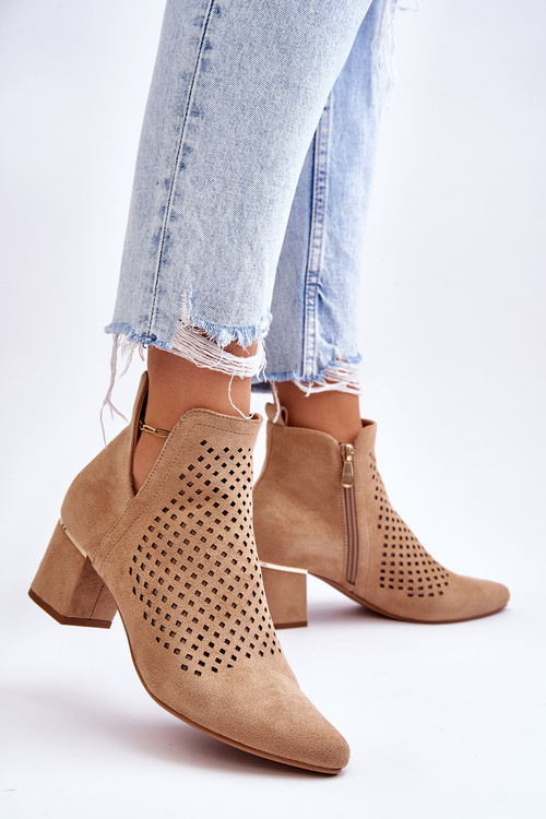 Subcrew Openwork topánky s vysokými podpätkami Beige Blakely