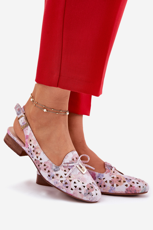 Dírové baleríny s odhaleným podpatkem Multikolor Navinnia