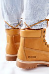 Dámské Kožené Turistické Boty Big Star II274447 Camel