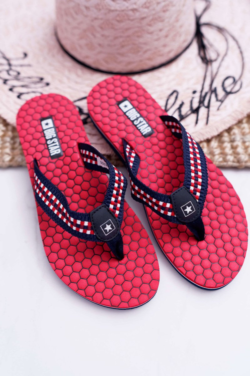 Ženské flip -flops Big Star DD274A252 červená