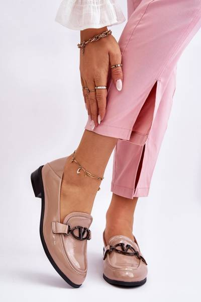 Mokasíny s plochým podpatkem Béžove Marra