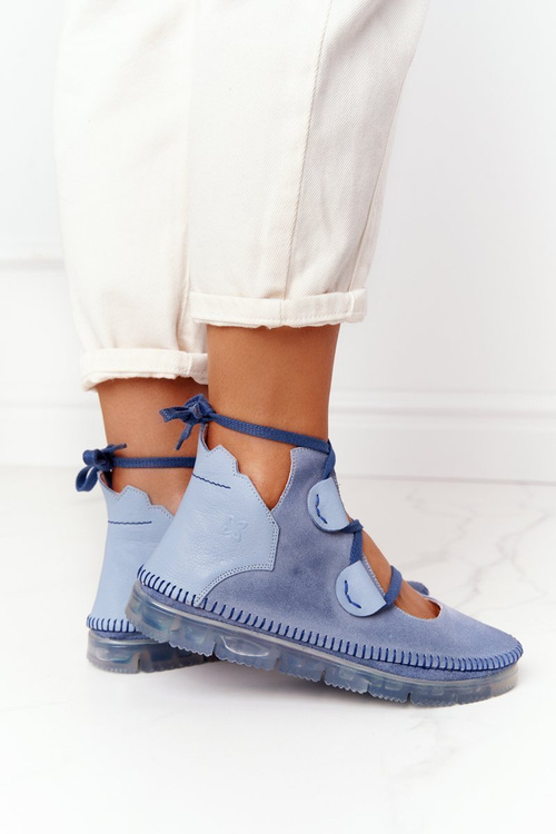 Dámska kožená kožená kožená topánky 04457-06