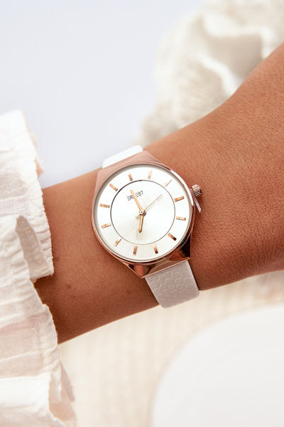 Dámske hodinky s remienkom z ekokože béžové Ernest E62013L