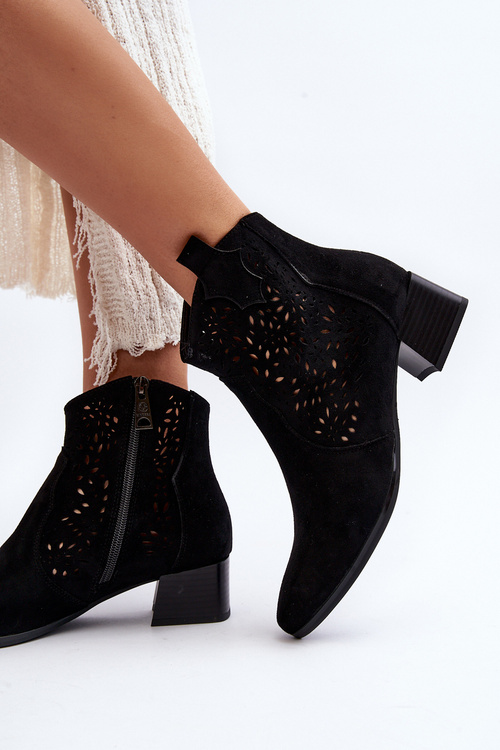 Dámské Průsvitné Botky Černé Madalina