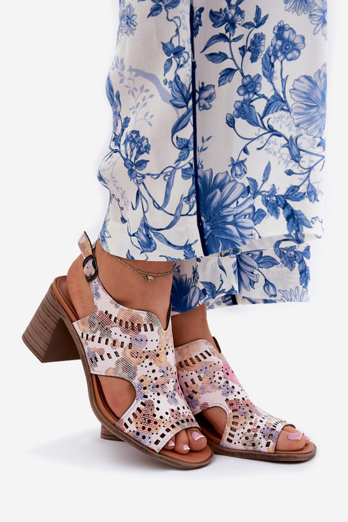 Dámske Sandále S Výrezmi Na Opätku Viacfarebné Tosine