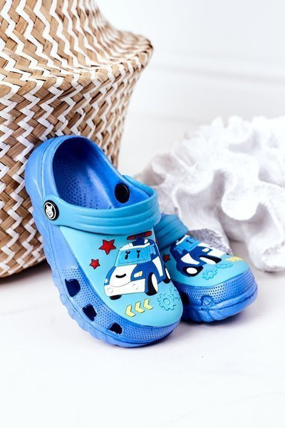 Dětské Pěnové Nazouváky S Autem Modré