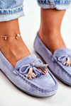 Dámske Moccasins Suede 20pb35-2003 Blue Donna Mia