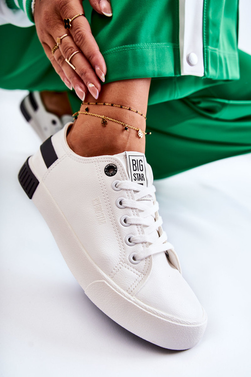 Dámske kožené tenisky Big Star FF274175 Čierna biela