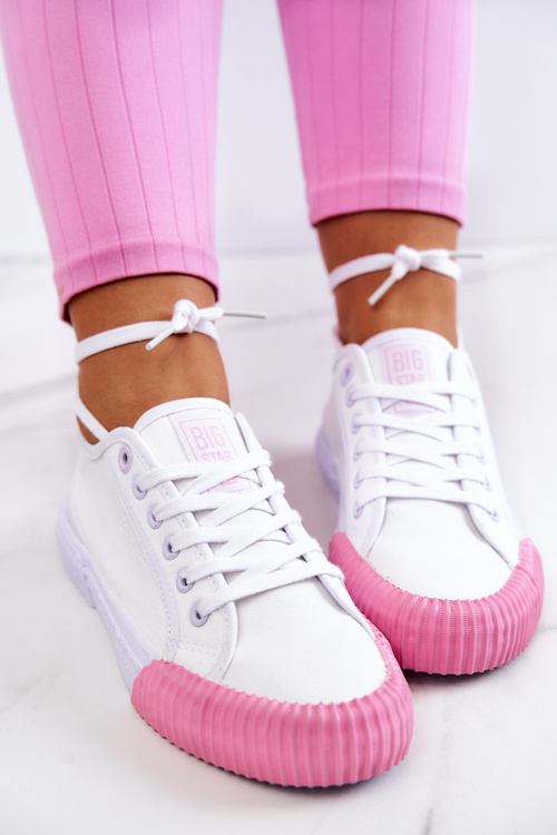 Materiálne tenisky veľká hviezda jj274111 biele tenisky